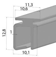 ALUTECH KPU55/R: Профиль замковый KPU55/R (цв. 00) фотография